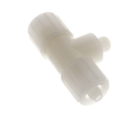 12x6mm & G1/8'' PVDF T-Shape Tee Compression Fitting with Male Threads 10 bar PVC and PA