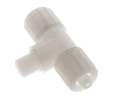 12x6mm & G1/4'' PVDF T-Shape Tee Compression Fitting with Male Threads 10 bar PVC and PA