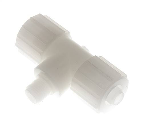 15x9mm & G1/4'' PVDF T-Shape Tee Compression Fitting with Male Threads 10 bar PVC and PA