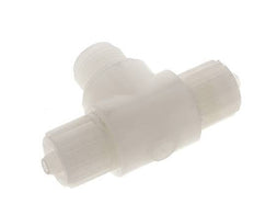 12x6mm & G1/2'' PVDF T-Shape Tee Compression Fitting with Male Threads 10 bar PVC and PA