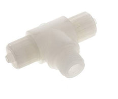 12x6mm & G1/2'' PVDF T-Shape Tee Compression Fitting with Male Threads 10 bar PVC and PA