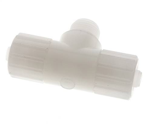 15x9mm & G1/2'' PVDF T-Shape Tee Compression Fitting with Male Threads 10 bar PVC and PA