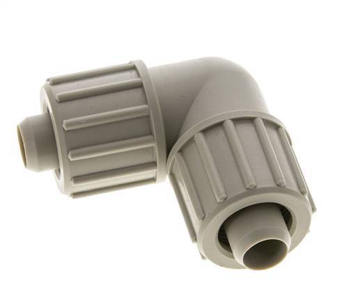 20x13mm PP Elbow Compression Fitting 10 bar PVC and PA