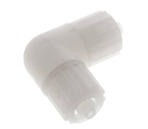 12x6mm PVDF Elbow Compression Fitting 10 bar PVC and PA