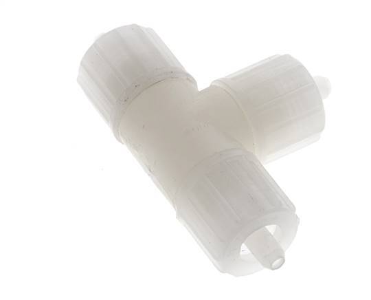 10x4mm PVDF T-Shape Tee Compression Fitting 10 bar PVC and PA