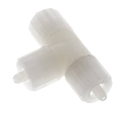 10x4mm PVDF T-Shape Tee Compression Fitting 10 bar PVC and PA