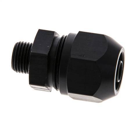 9x6mm & G1/8'' Aluminum Straight Compression Fitting with Male Threads 10 bar PVC and PA