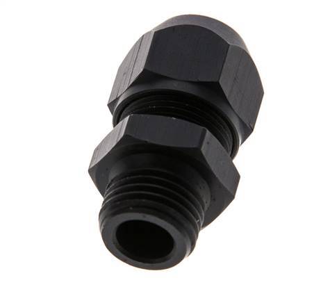 7x4mm & G1/4'' Aluminum Straight Compression Fitting with Male Threads 10 bar PVC and PA