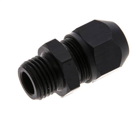 7x4mm & G1/4'' Aluminum Straight Compression Fitting with Male Threads 10 bar PVC and PA
