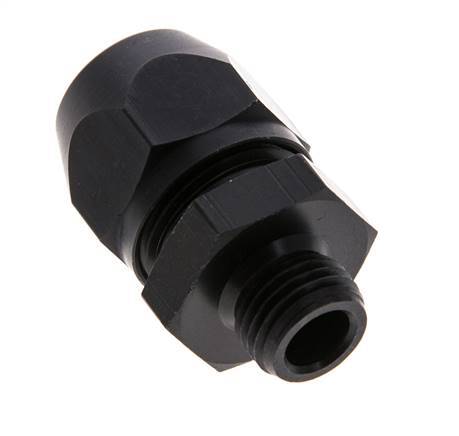 12x9mm & G1/4'' Aluminum Straight Compression Fitting with Male Threads 10 bar PVC and PA