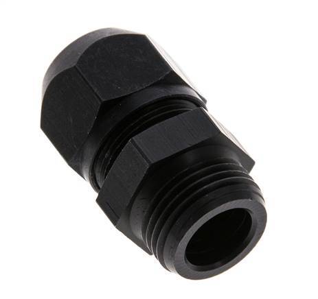 9x6mm & G3/8'' Aluminum Straight Compression Fitting with Male Threads 10 bar PVC and PA