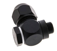 7x4mm & G1/8'' Aluminum Elbow Compression Fitting with Male Threads 10 bar PVC and PA