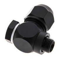 7x4mm & G1/8'' Aluminum Elbow Compression Fitting with Male Threads 10 bar PVC and PA
