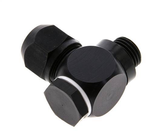 9x6mm & G1/4'' Aluminum Elbow Compression Fitting with Male Threads 10 bar PVC and PA
