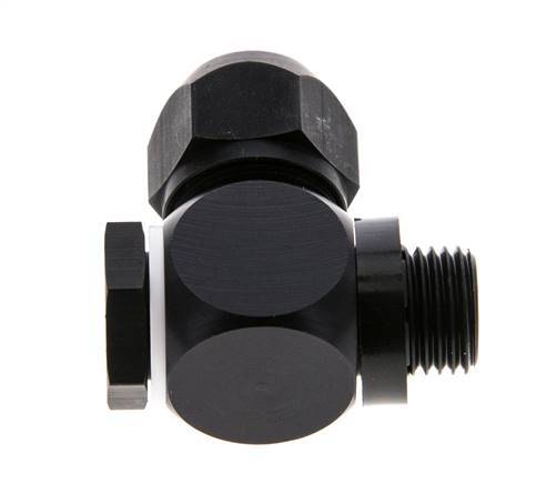 9x6mm & G1/4'' Aluminum Elbow Compression Fitting with Male Threads 10 bar PVC and PA