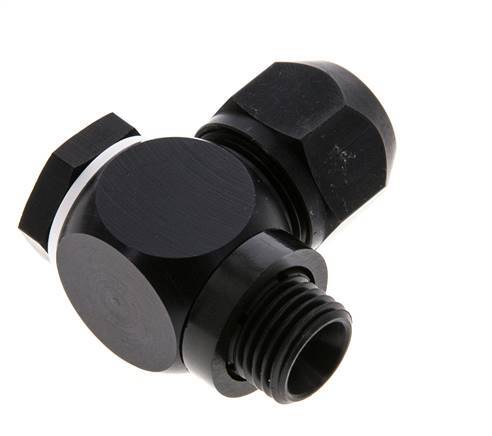 9x6mm & G1/4'' Aluminum Elbow Compression Fitting with Male Threads 10 bar PVC and PA