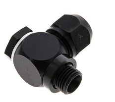 9x6mm & G1/4'' Aluminum Elbow Compression Fitting with Male Threads 10 bar PVC and PA