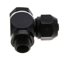 9x6mm & G1/4'' Aluminum Elbow Compression Fitting with Male Threads 10 bar PVC and PA