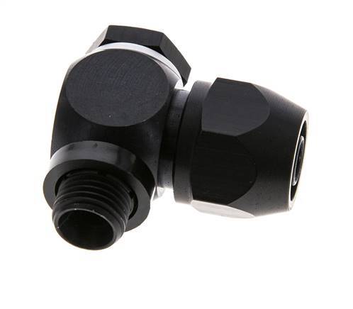 12x9mm & G1/4'' Aluminum Elbow Compression Fitting with Male Threads 10 bar PVC and PA