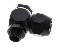 12x9mm & G1/4'' Aluminum Elbow Compression Fitting with Male Threads 10 bar PVC and PA