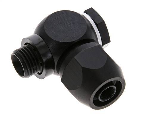 12x9mm & G1/4'' Aluminum Elbow Compression Fitting with Male Threads 10 bar PVC and PA