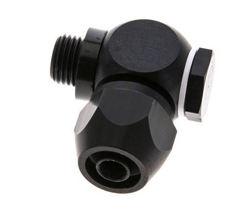 12x9mm & G1/4'' Aluminum Elbow Compression Fitting with Male Threads 10 bar PVC and PA