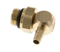 4 mm & G1/8'' Brass Elbow Hose Barb with Male Threads NBR Rotatable
