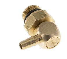 4 mm & G1/8'' Brass Elbow Hose Barb with Male Threads NBR Rotatable
