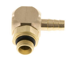 6 mm & G1/8'' Brass Elbow Hose Barb with Male Threads NBR Rotatable [2 Pieces]