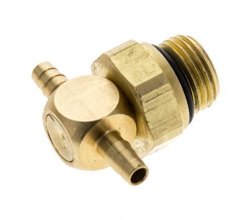 3 mm & G1/8'' Brass Tee Hose Barb with Male Threads NBR