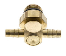 4 mm & G1/8'' Brass Tee Hose Barb with Male Threads NBR