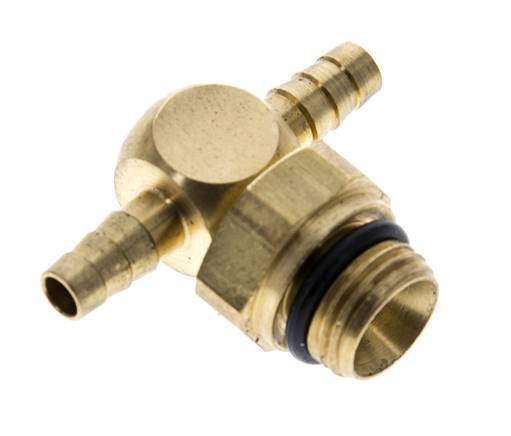 4 mm & G1/8'' Brass Tee Hose Barb with Male Threads NBR