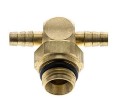4 mm & G1/8'' Brass Tee Hose Barb with Male Threads NBR