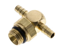 4 mm & G1/8'' Brass Tee Hose Barb with Male Threads NBR