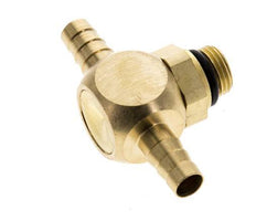 6 mm & G1/8'' Brass Tee Hose Barb with Male Threads NBR