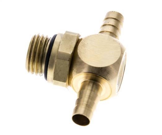 6 mm & G1/4'' Brass Tee Hose Barb with Male Threads NBR
