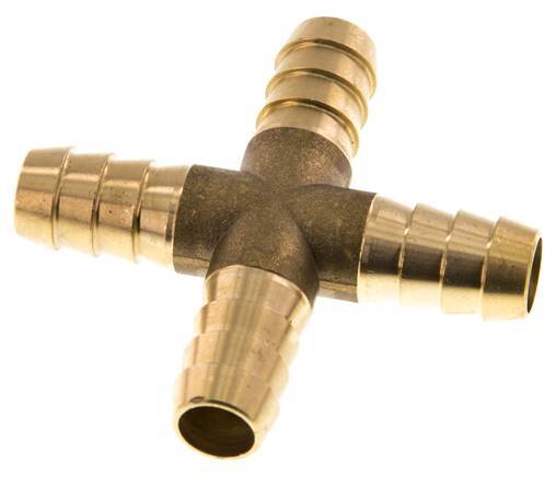 13 mm (1/2'') Brass Cross Hose Connector