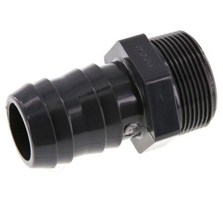 40 mm & G1-1/2'' PVC-U Hose Barb Male 89mm EN 1452-3