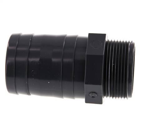 50 mm (2'') & G1-1/2'' PVC-U Hose Barb Male 99mm EN 1452-3 [2 Pieces]