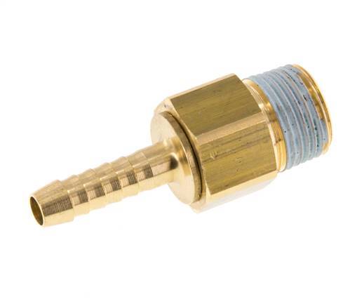 6 mm (1/4'') & R3/8'' Brass Hose Barb Male NBR Rotatable