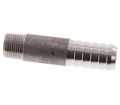 16 mm (5/8'') & R3/8'' Stainless Steel 1.4571 Hose Barb Male 70mm