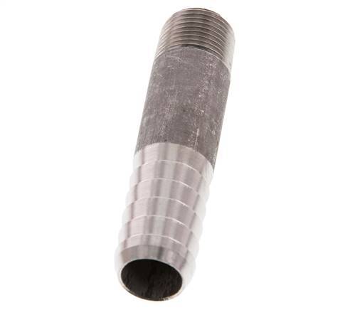 16 mm (5/8'') & R3/8'' Stainless Steel 1.4571 Hose Barb Male 70mm