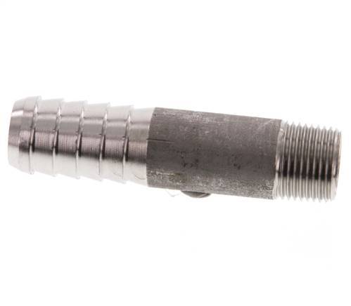 16 mm (5/8'') & R3/8'' Stainless Steel 1.4571 Hose Barb Male 70mm