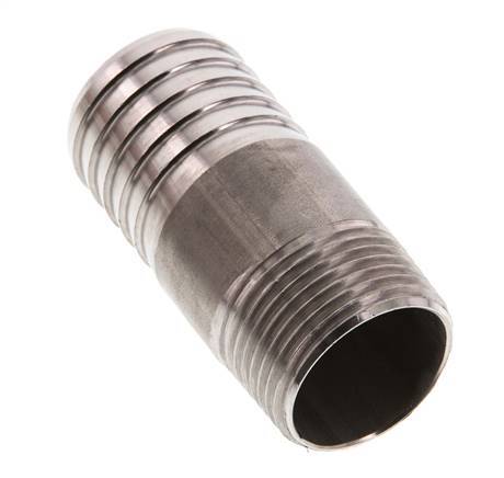 32 mm (1-1/4'') & R1'' Stainless Steel 1.4571 Hose Barb Male 70mm