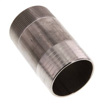 60 mm & R2'' Stainless Steel 1.4571 Hose Barb Male 100mm