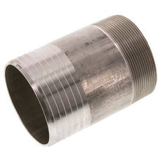 90 mm (3-1/2'') & R3'' Stainless Steel 1.4571 Hose Barb Male 120mm
