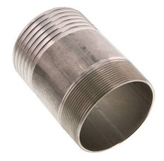 90 mm (3-1/2'') & R3'' Stainless Steel 1.4571 Hose Barb Male 120mm