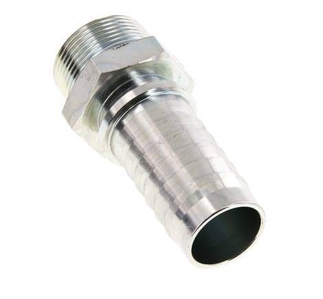 32x48 mm & R1-1/4'' zink plated Steel Hose Pillar with Male Threads DIN EN 14423