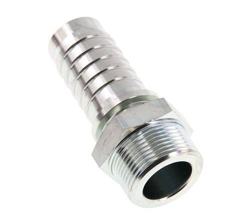 32x48 mm & R1-1/4'' zink plated Steel Hose Pillar with Male Threads DIN EN 14423
