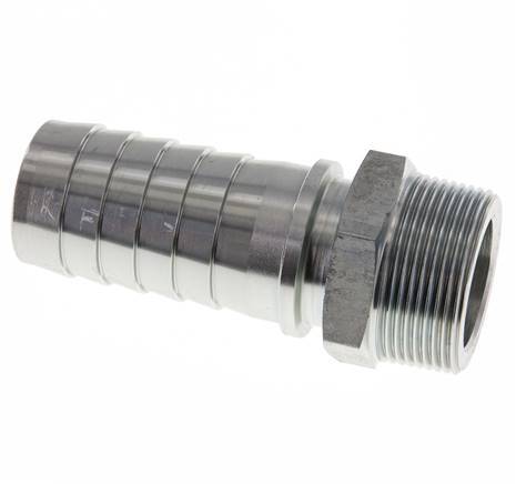38x54 mm & R1-1/2'' zink plated Steel Hose Pillar with Male Threads DIN EN 14423